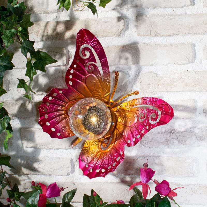 Solar Wandlampe Schmetterling