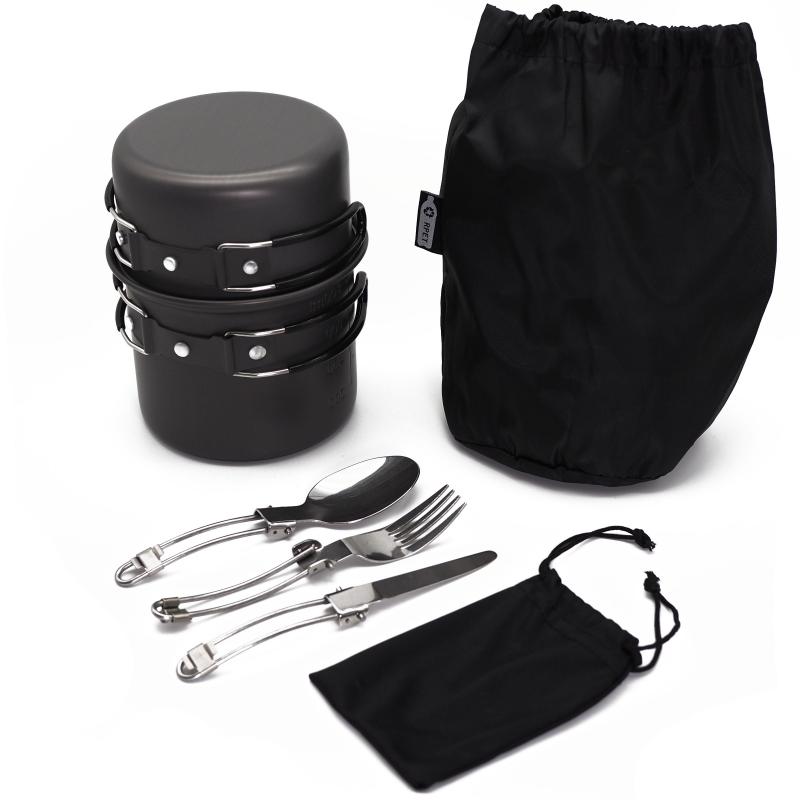 Campingtopfset inkl. Besteck Campingtopfset inkl. Besteck